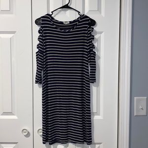 Westport Striped Cold Shoulder Dress